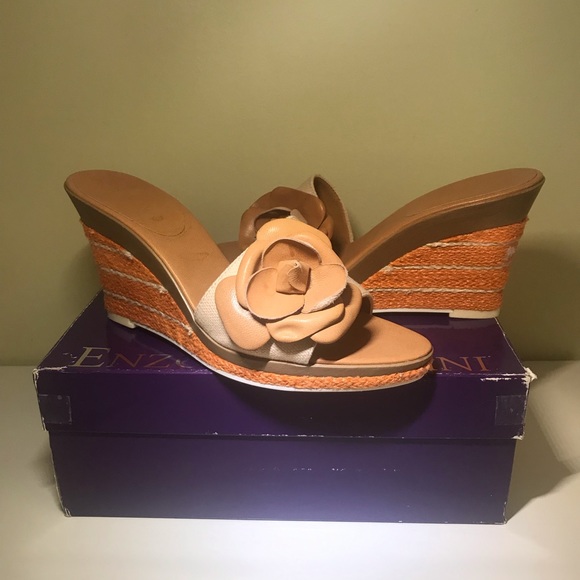 New Enzo Angiolini Ealevon Vintage Wedges Sandals 7.5 - Picture 2 of 10